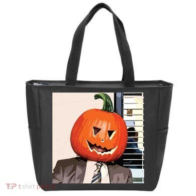 Dwight Pumpkin Head Tote Bag