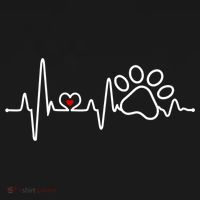 Dog Paw Heartbeat Clothing Cool Gift Dog Paw Gift Ornament thumb 1