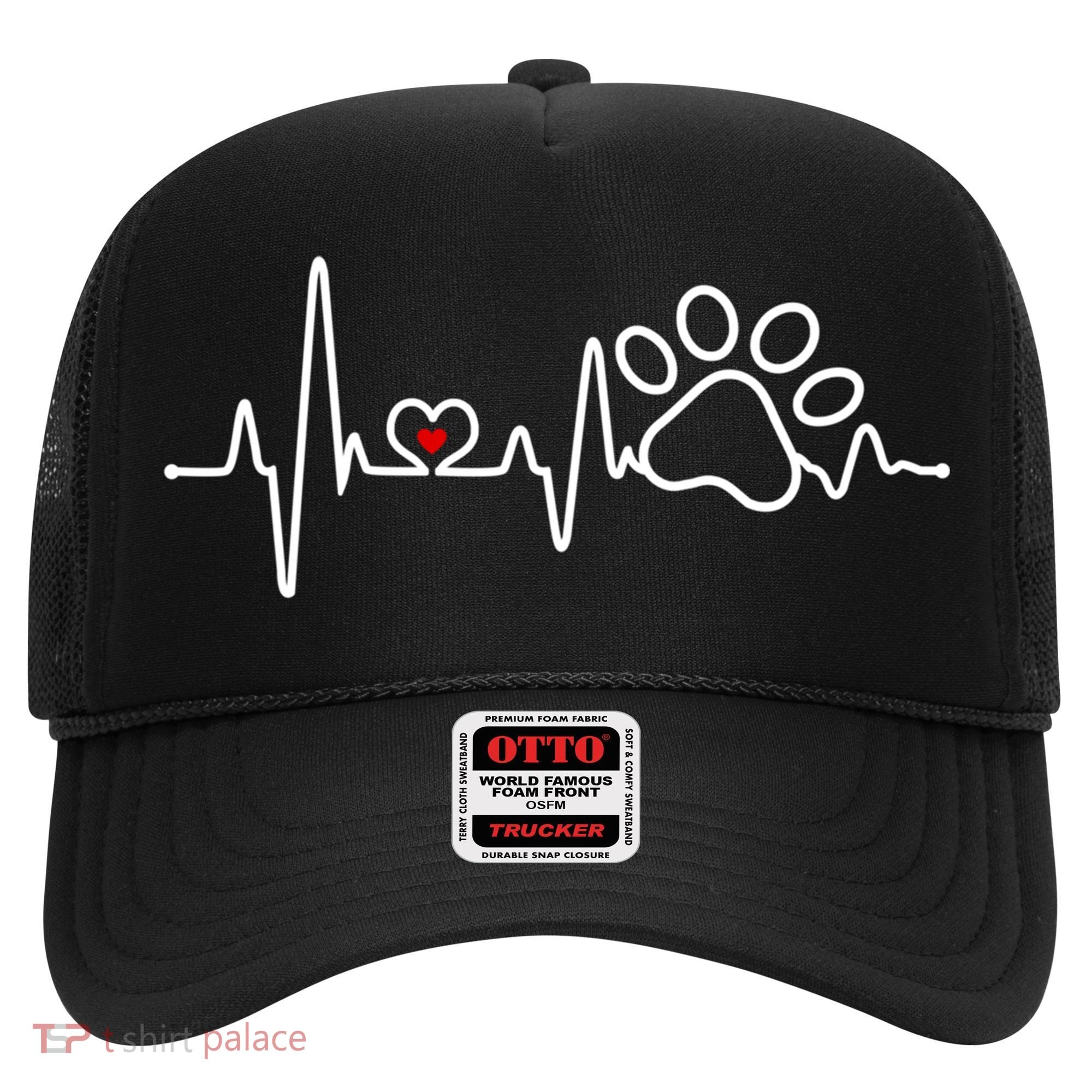 Dog Paw Heartbeat Clothing Cool Gift Dog Paw Gift Hat