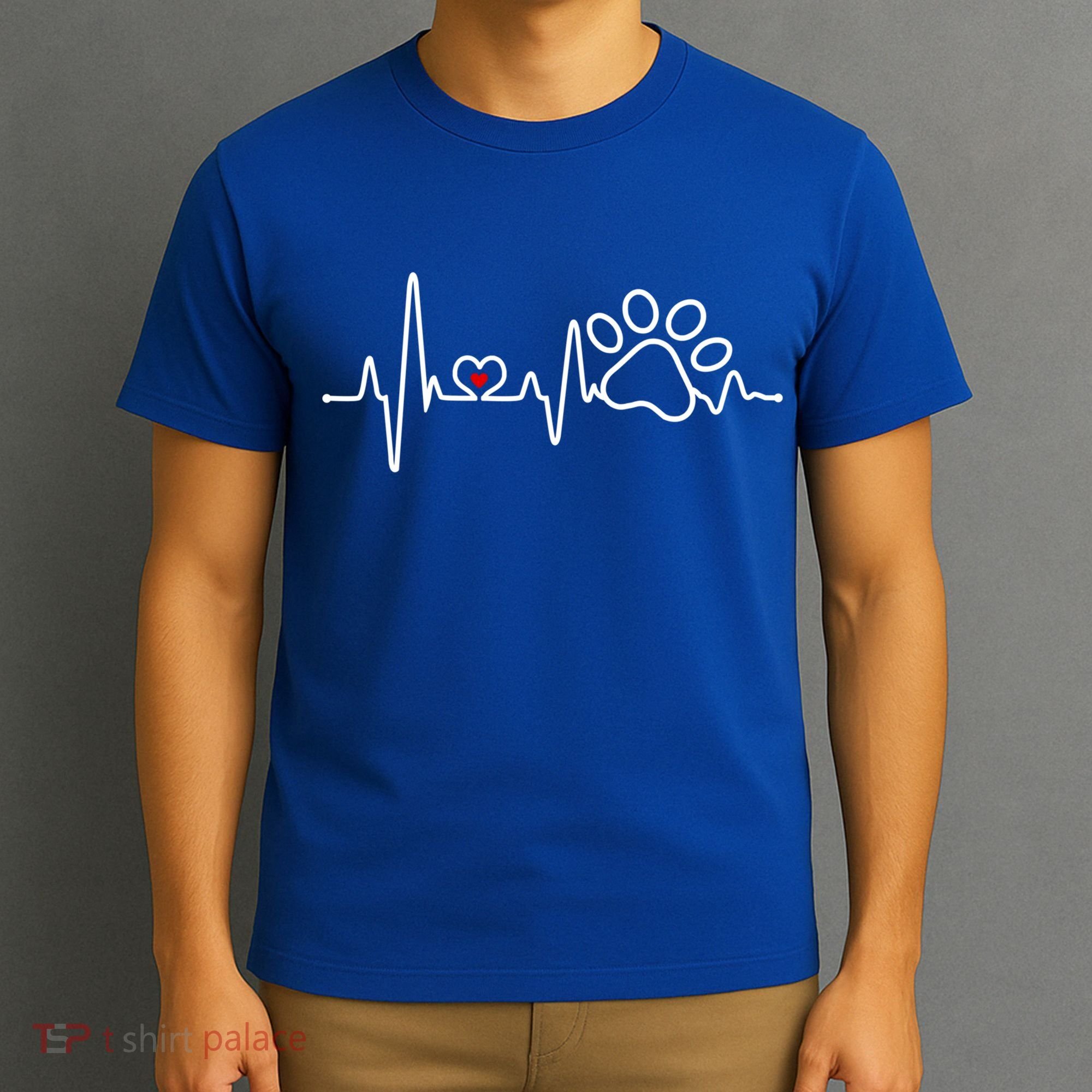 Dog Paw Heartbeat Clothing Cool Gift Dog Paw Gift T-Shirt
