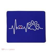 Dog Paw Heartbeat Clothing Cool Gift Dog Paw Gift Mousepad thumb 0