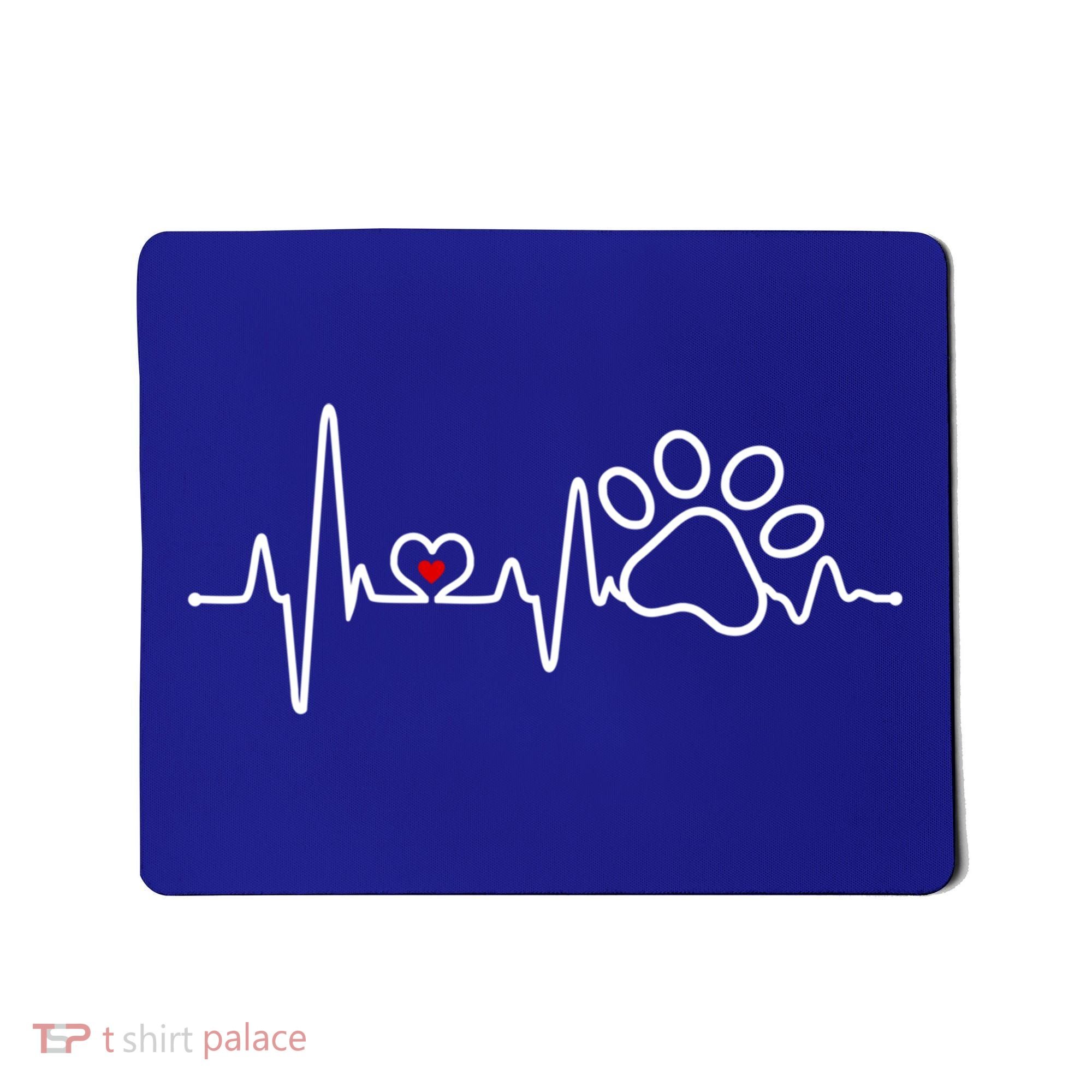 Dog Paw Heartbeat Clothing Cool Gift Dog Paw Gift Mousepad