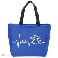 Dog Paw Heartbeat Clothing Cool Gift Dog Paw Gift Tote Bag thumb 0