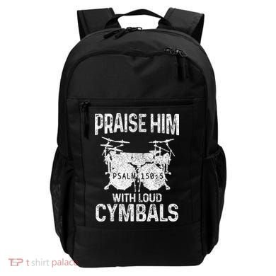 Drummer Praise Him With Loud Cymbals Drumming Christian Backpack