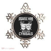 Drummer Praise Him With Loud Cymbals Drumming Christian Ornament thumb 0