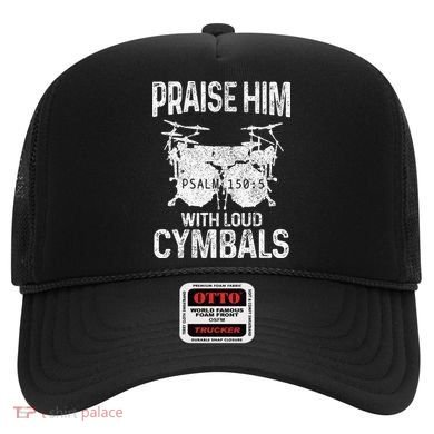 Drummer Praise Him With Loud Cymbals Drumming Christian Hat