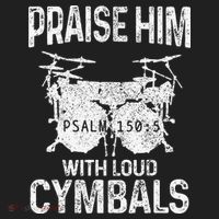 Drummer Praise Him With Loud Cymbals Drumming Christian Hat thumb 2