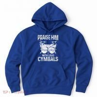 Drummer Praise Him With Loud Cymbals Drumming Christian Hoodie thumb 0