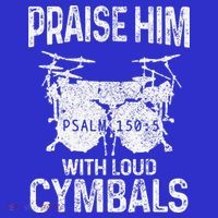Drummer Praise Him With Loud Cymbals Drumming Christian Women's Long Sleeve Shirt thumb 2