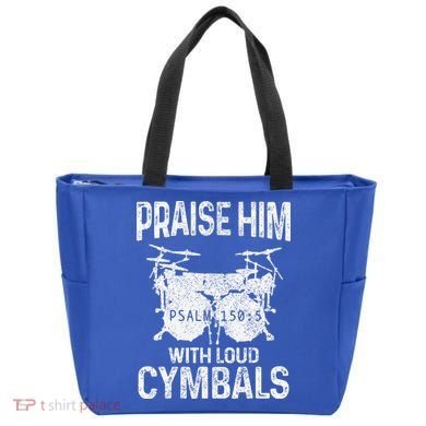 Drummer Praise Him With Loud Cymbals Drumming Christian Tote Bag