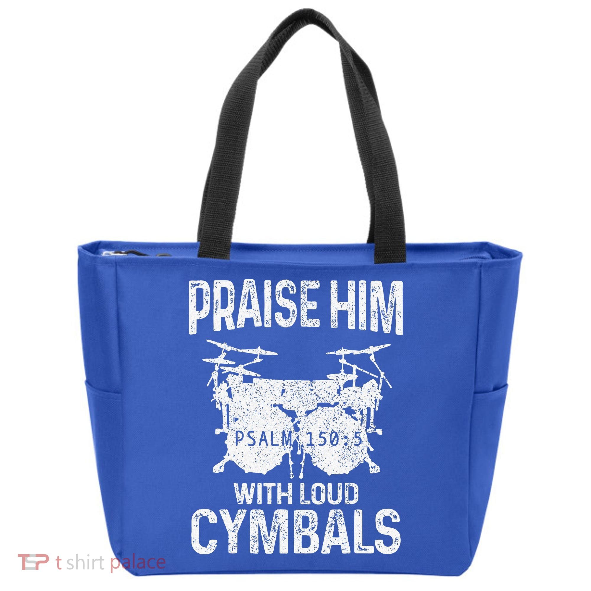 Drummer Praise Him With Loud Cymbals Drumming Christian Tote Bag