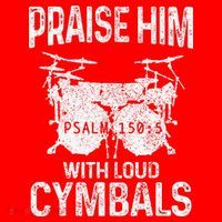 Drummer Praise Him With Loud Cymbals Drumming Christian Santa Hat thumb 1