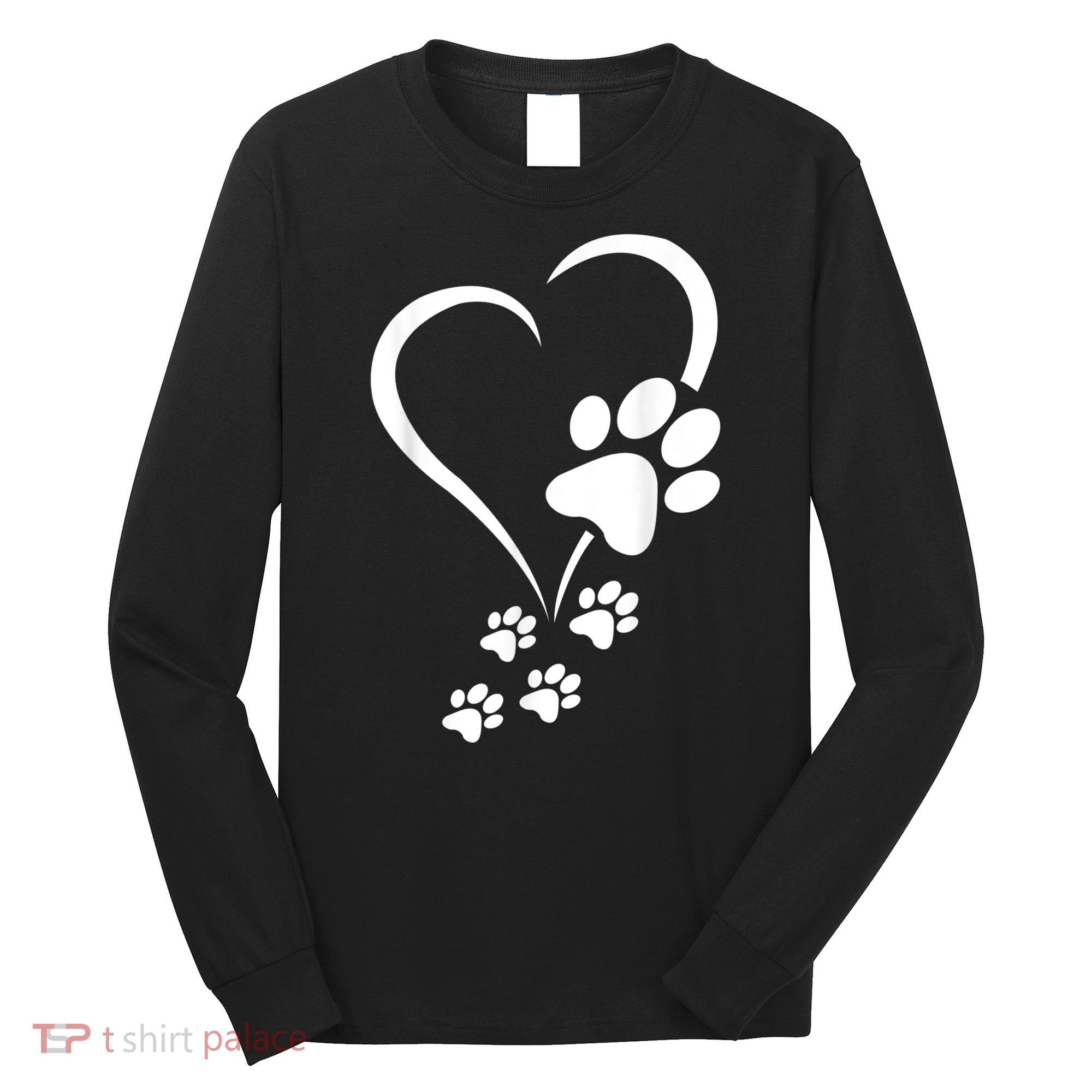 Dog Paws Hearts Baby Dogs Dog Paw Dog Paw Print Long Sleeve Shirt