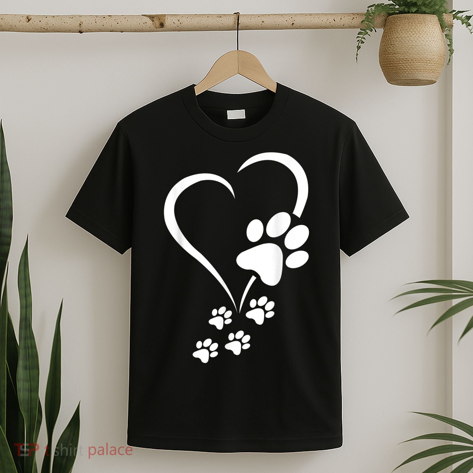 Dog Paws Hearts Baby Dogs Dog Paw Dog Paw Print T-Shirt