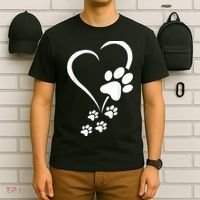 Dog Paws Hearts Baby Dogs Dog Paw Dog Paw Print T-Shirt thumb 6