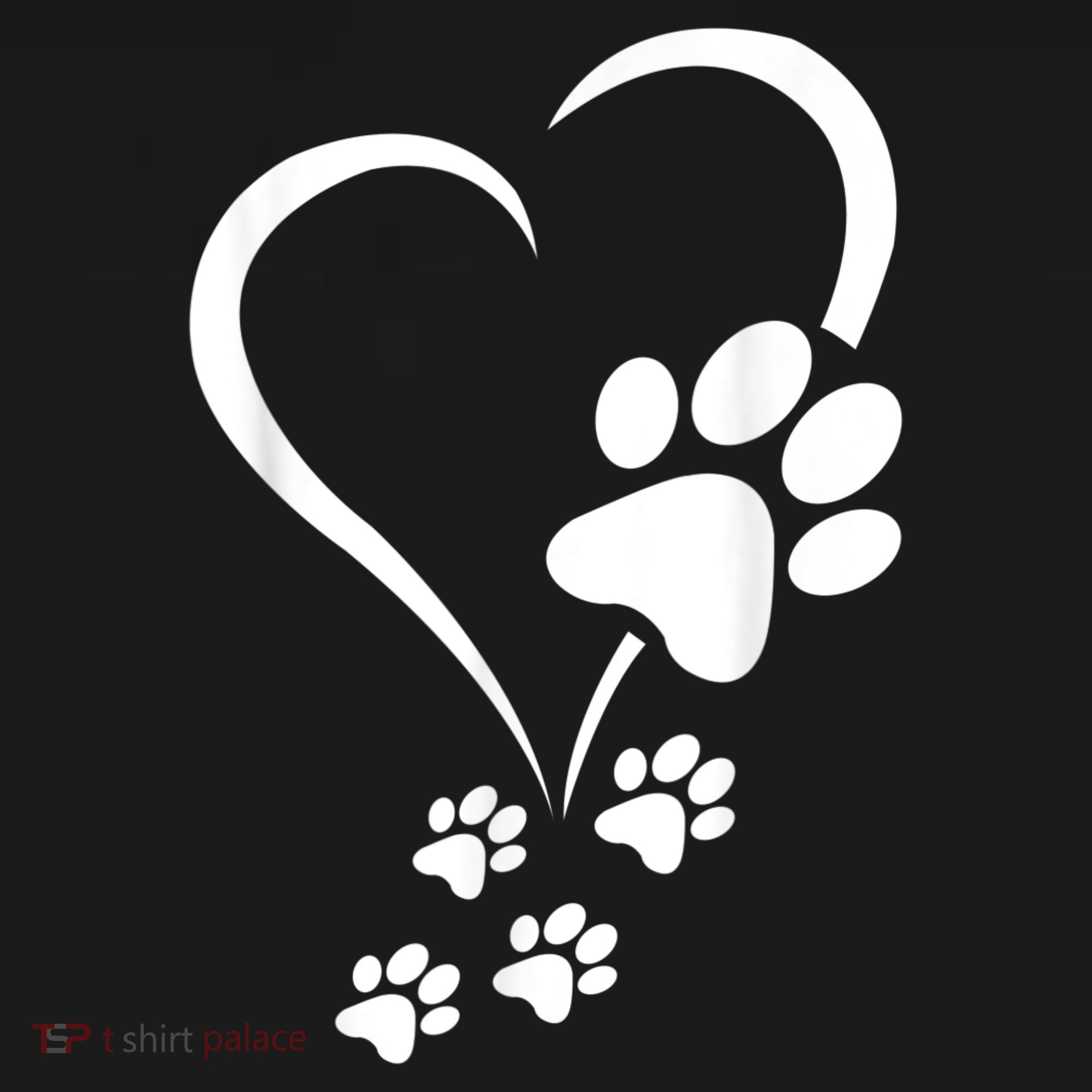 Dog Paws Hearts Baby Dogs Dog Paw Dog Paw Print T-Shirt