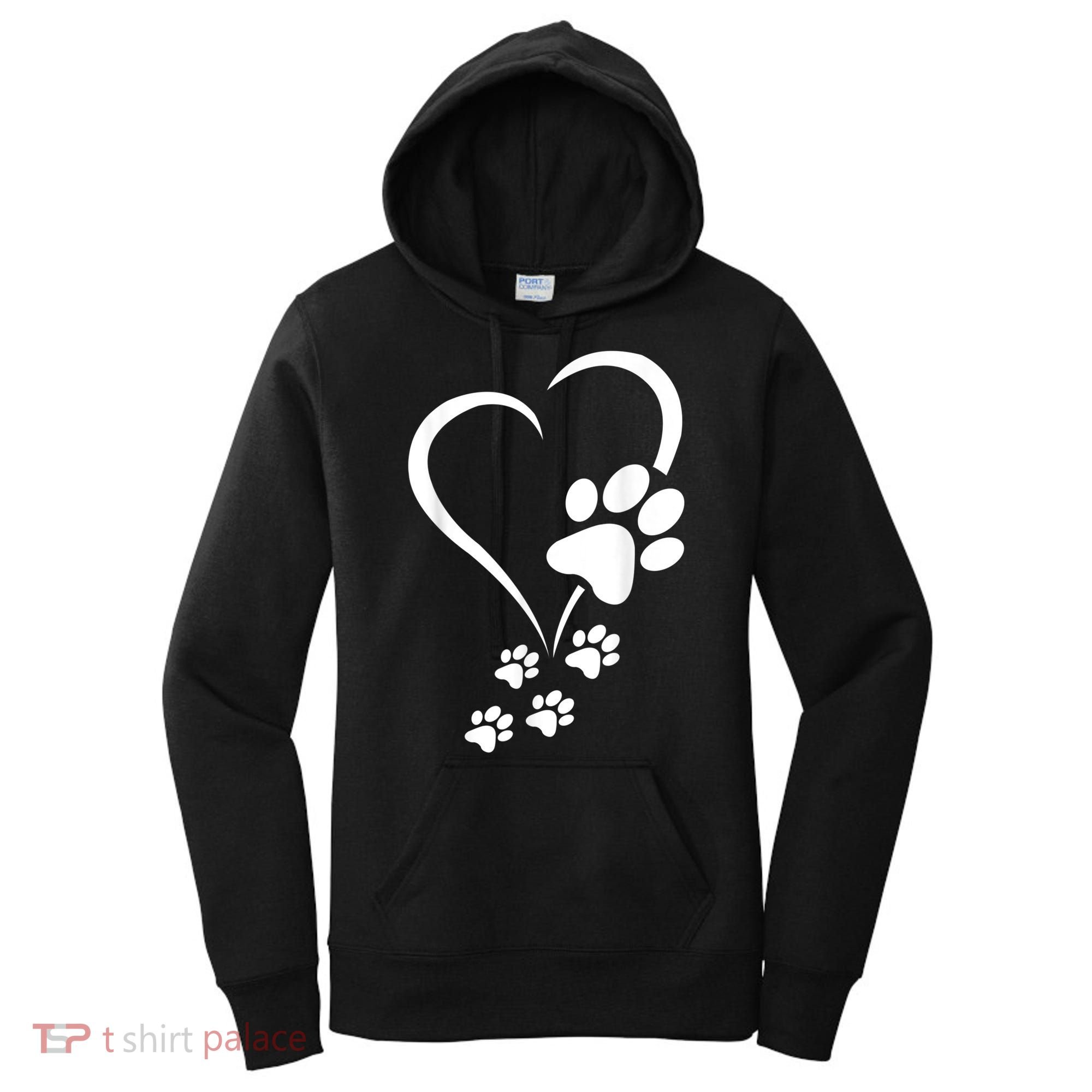 Dog Paws Hearts Baby Dogs Dog Paw Dog Paw Print Women's Hoodie