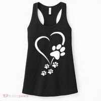 Dog Paws Hearts Baby Dogs Dog Paw Dog Paw Print Women's Tank Top thumb 0
