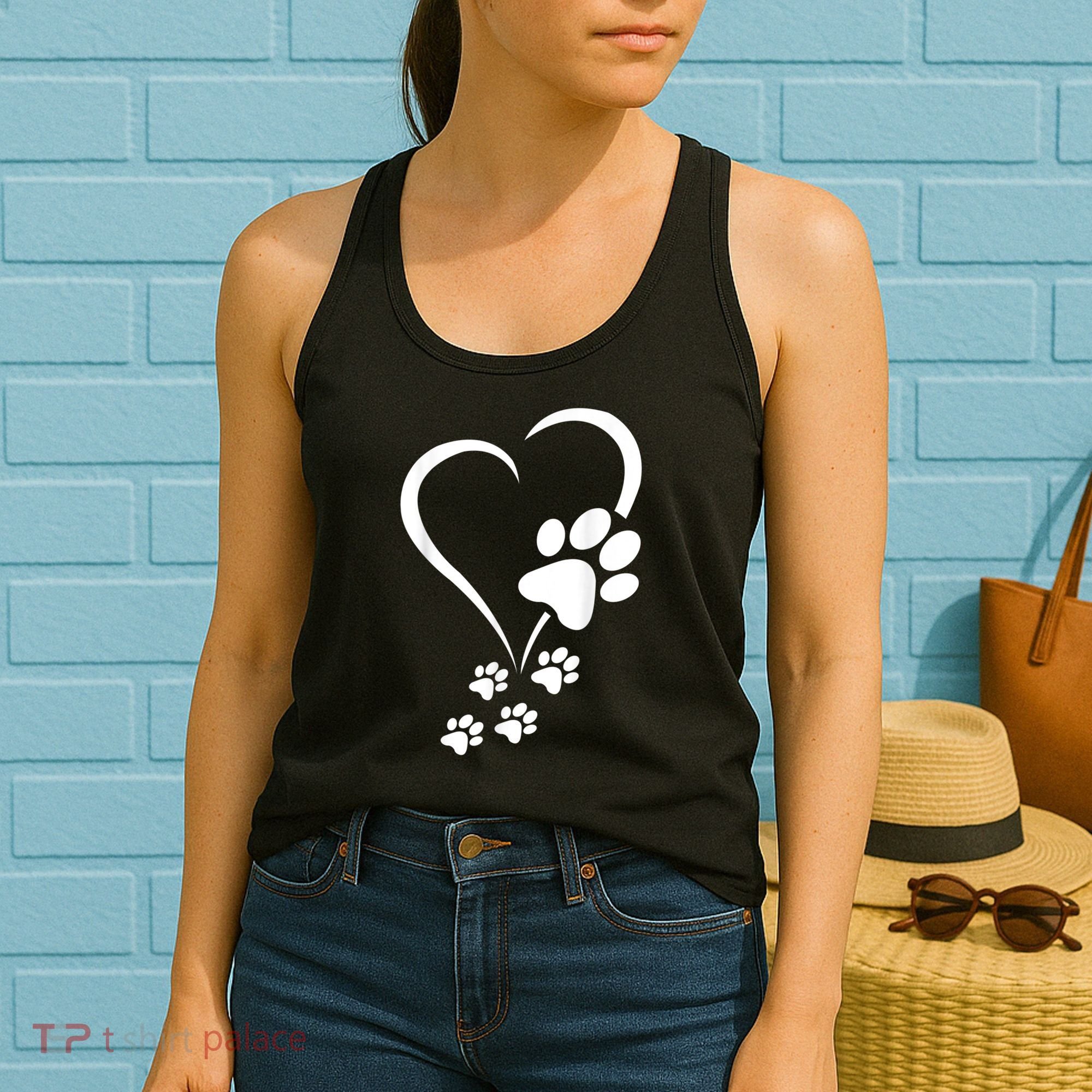 Dog Paws Hearts Baby Dogs Dog Paw Dog Paw Print Women's Tank Top
