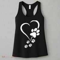 Dog Paws Hearts Baby Dogs Dog Paw Dog Paw Print Women's Tank Top thumb 3