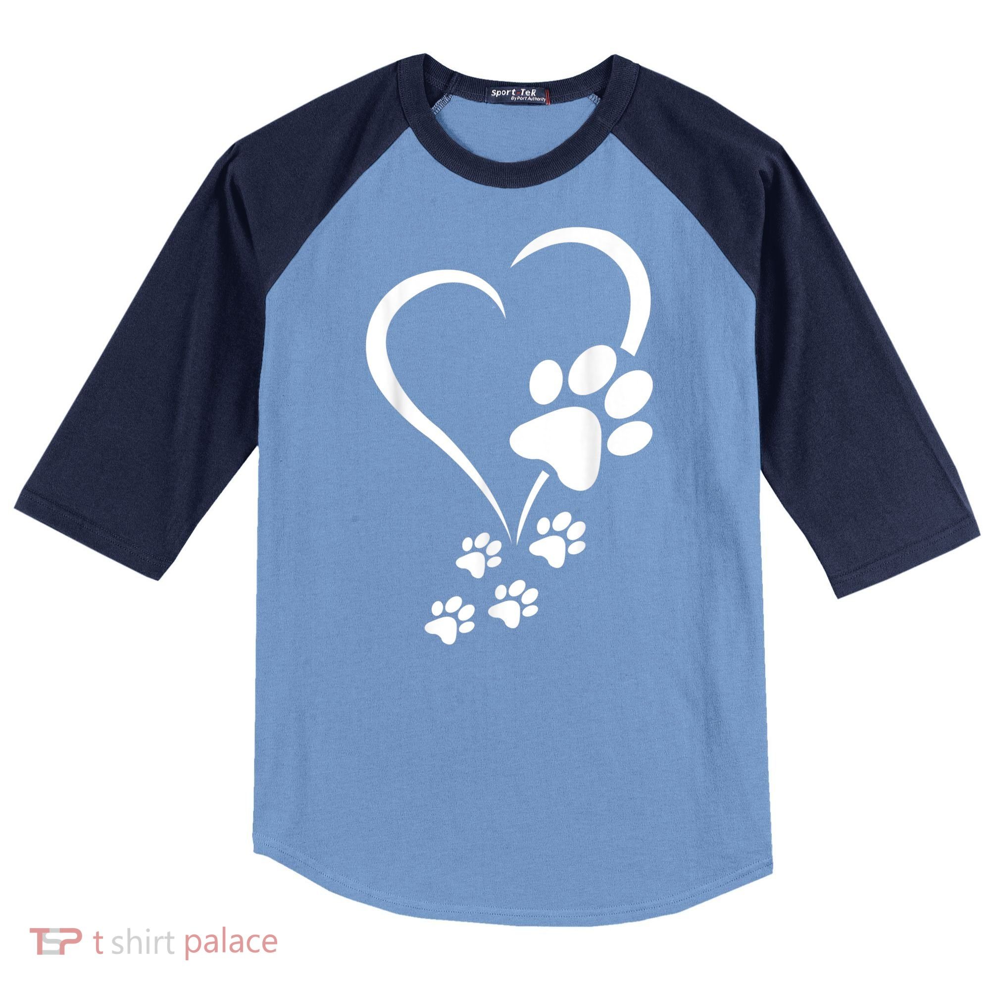Dog Paws Hearts Baby Dogs Dog Paw Dog Paw Print Raglan Baseball Sleeve Shirt