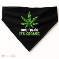 Don't Panic It's Organic Medical Marijuana USA-Made Doggie Bandana thumb 0