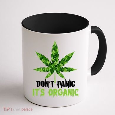 Don't Panic It's Organic Medical Marijuana Coffee Mug back