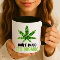 Don't Panic It's Organic Medical Marijuana Coffee Mug thumb 3