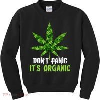 Don't Panic It's Organic Medical Marijuana Kids Sweatshirt thumb 0