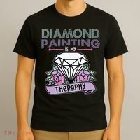 Diamond Painting Is My Therapy Diamond Painting Gifts T-Shirt thumb 3