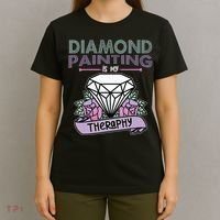 Diamond Painting Is My Therapy Diamond Painting Gifts T-Shirt thumb 4