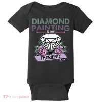Diamond Painting Is My Therapy Diamond Painting Gifts Baby Bodysuit thumb 0