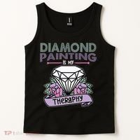 Diamond Painting Is My Therapy Diamond Painting Gifts Tank Top thumb 2