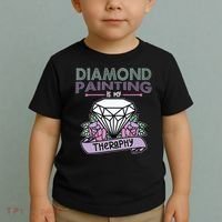 Diamond Painting Is My Therapy Diamond Painting Gifts Toddler T-Shirt thumb 2