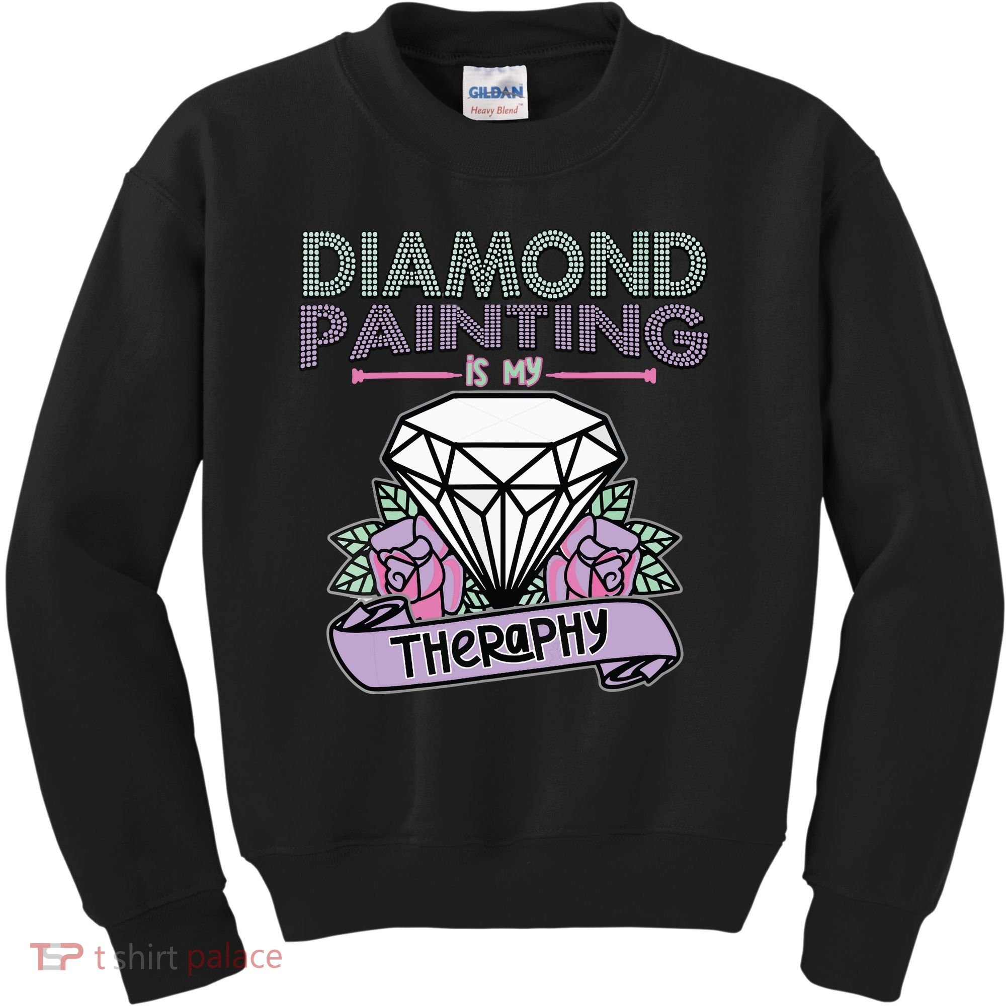 Diamond Painting Is My Therapy Diamond Painting Gifts Kids Sweatshirt