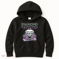 Diamond Painting Is My Therapy Diamond Painting Gifts Kids Hoodie thumb 0