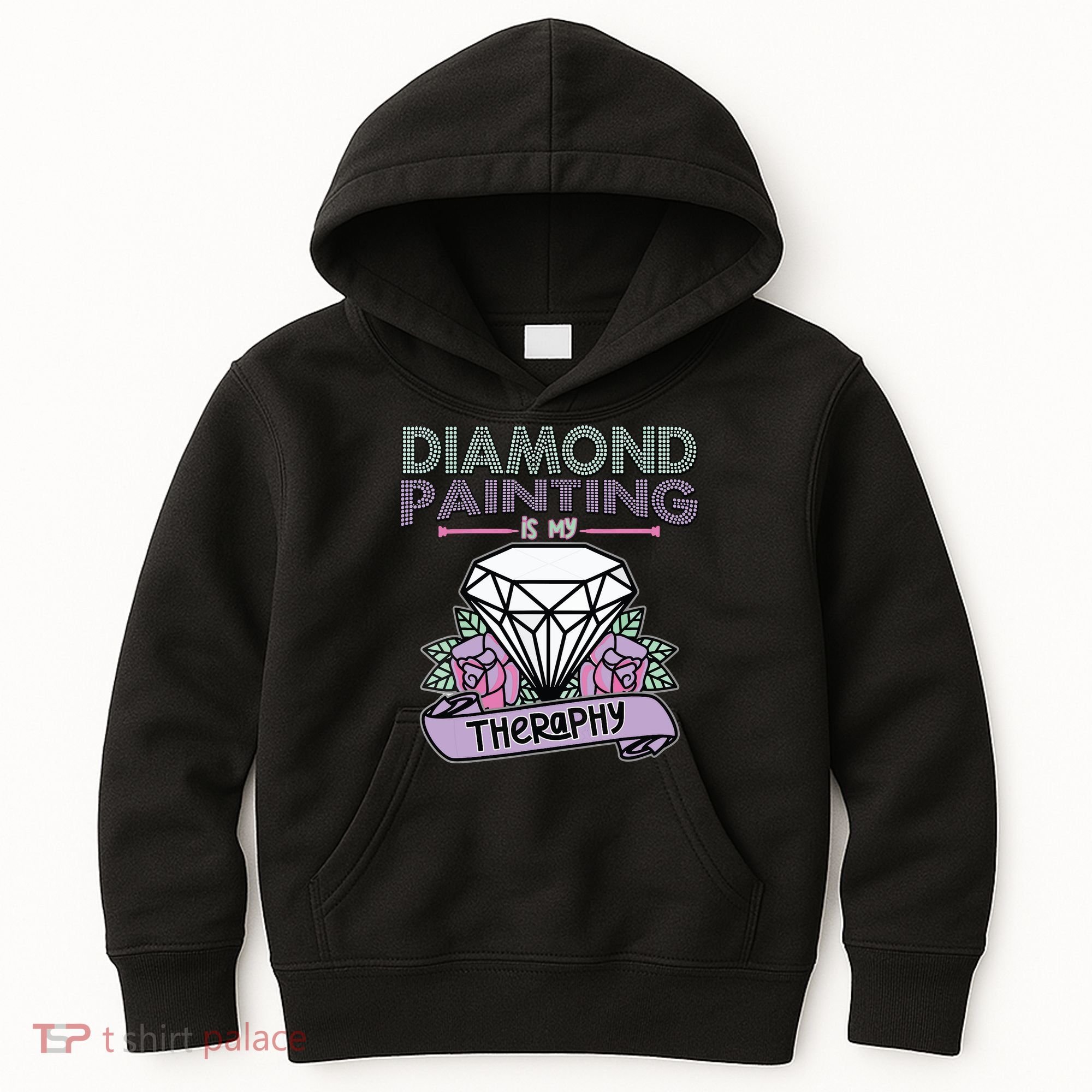 Diamond Painting Is My Therapy Diamond Painting Gifts Kids Hoodie