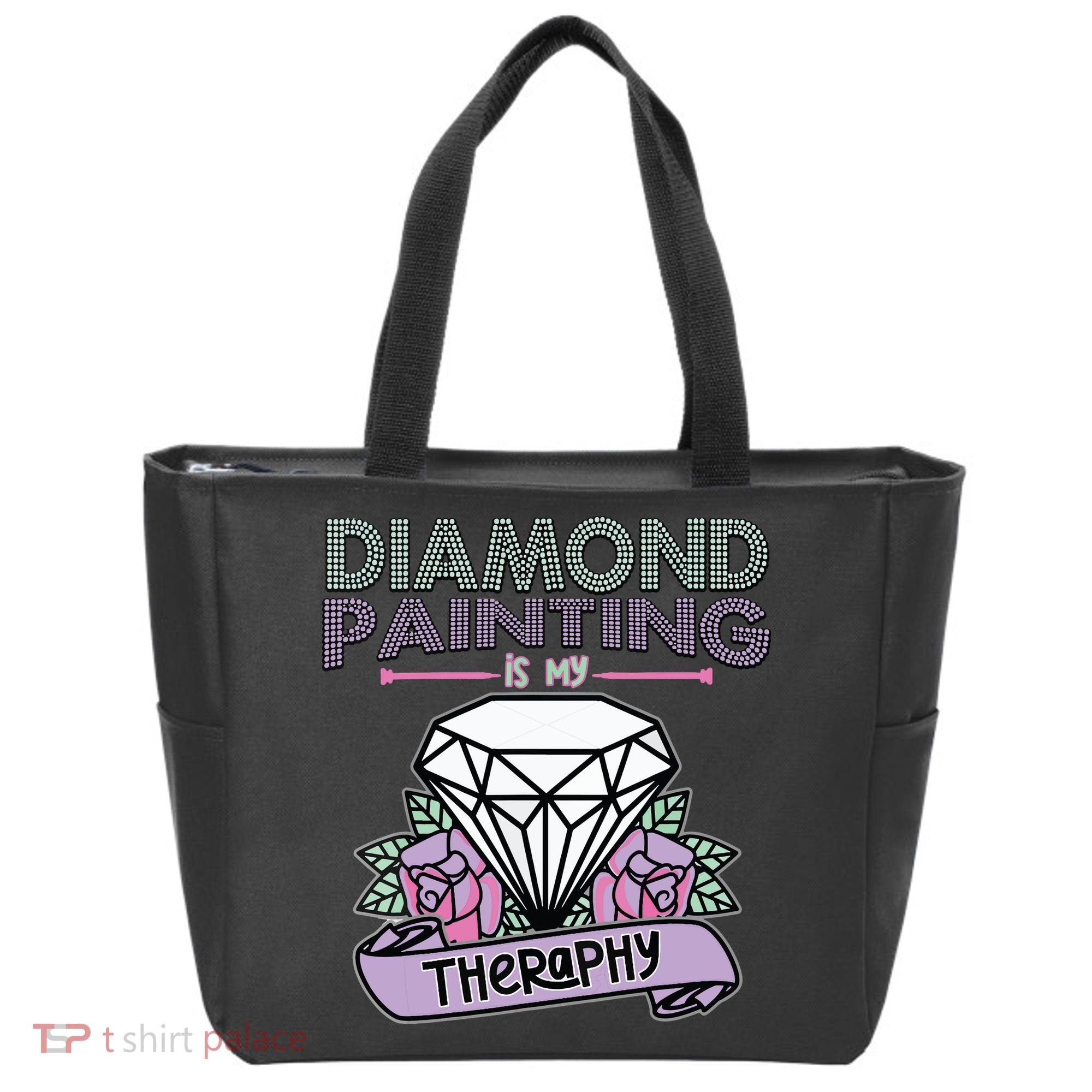 Diamond Painting Is My Therapy Diamond Painting Gifts Tote Bag