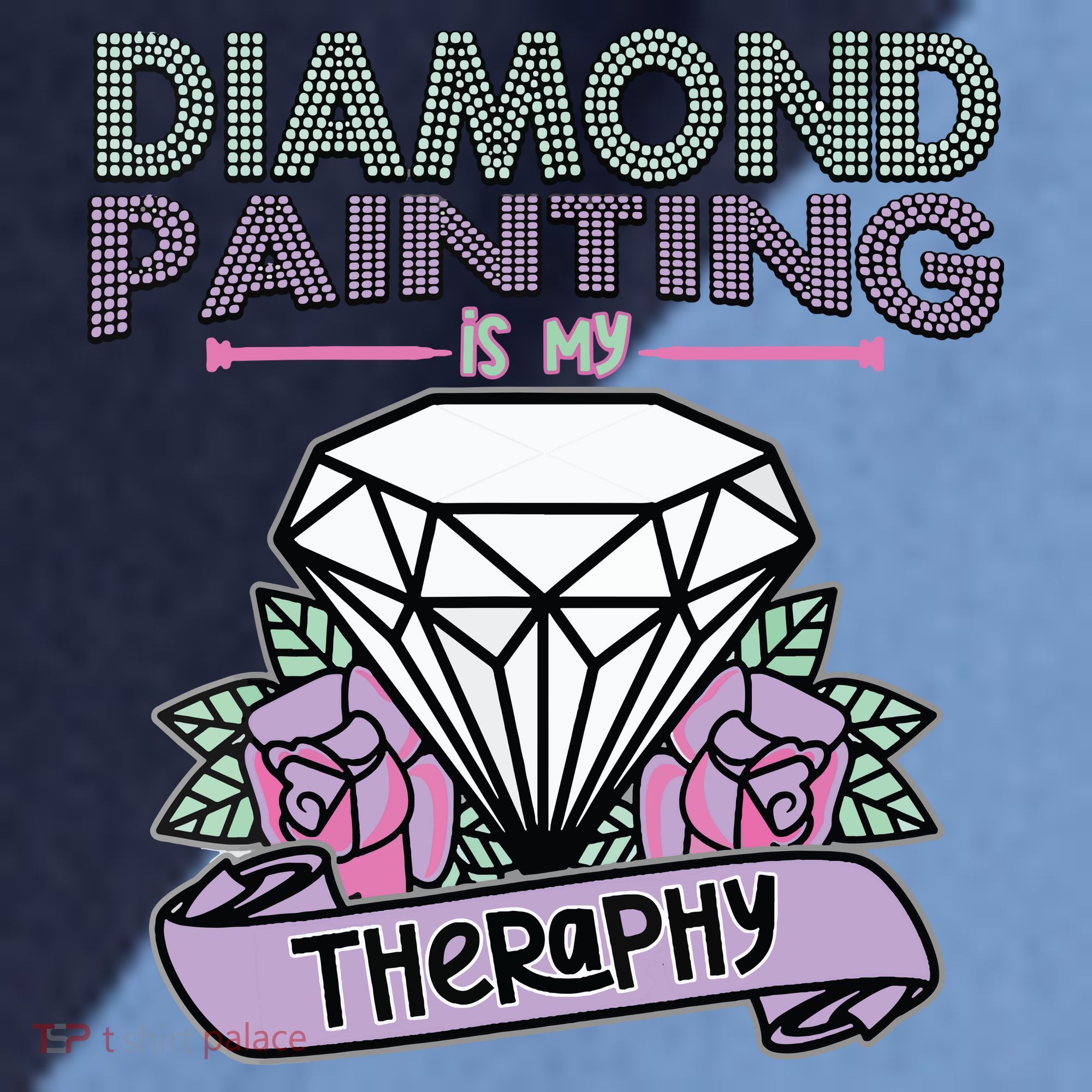 Diamond Painting Is My Therapy Diamond Painting Gifts Raglan Baseball Sleeve Shirt