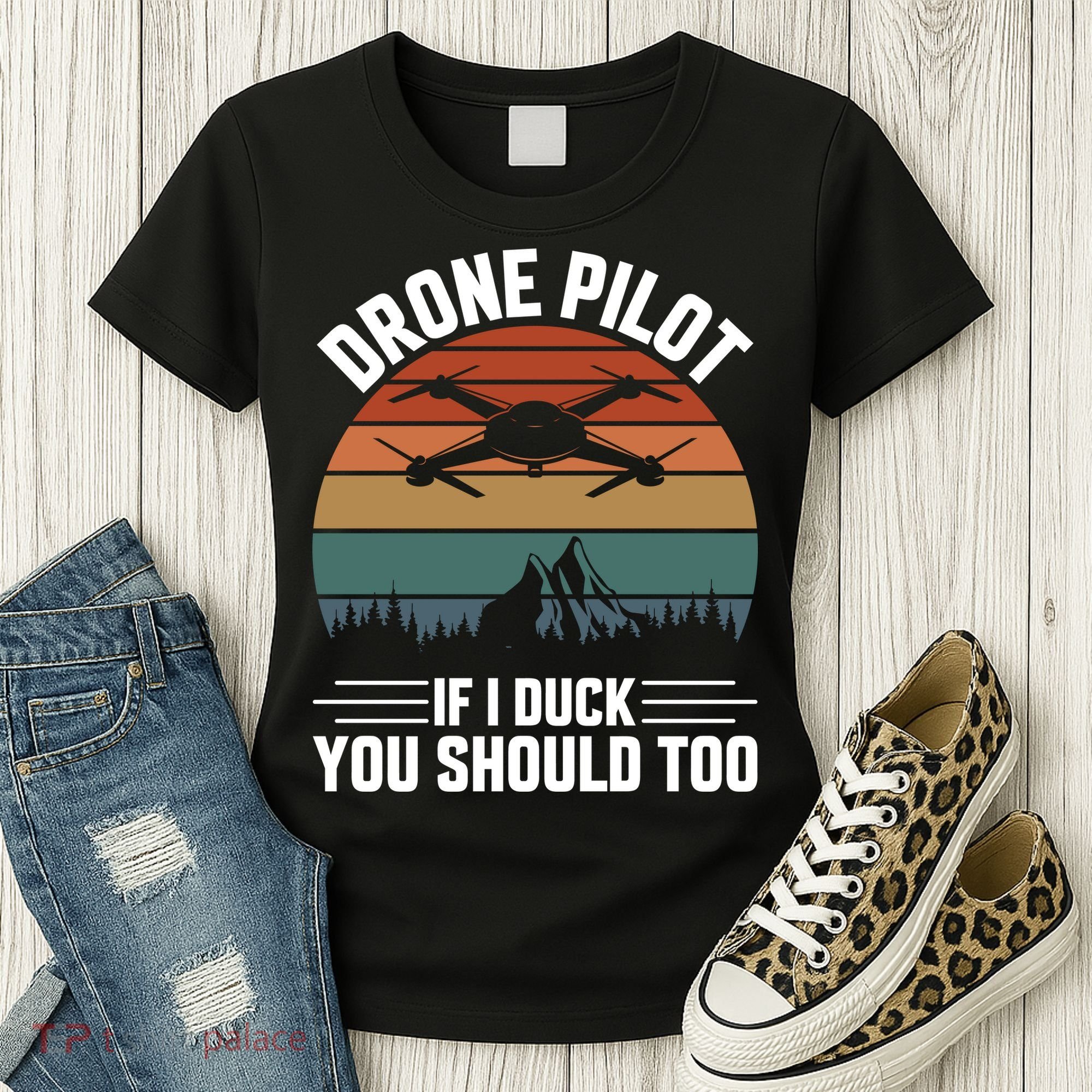 Drone Pilot If I Duck You Should Too Quadcopter Drone Pilot Rc Drones Women's T-Shirt