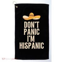 Dont Panic Im Hispanic Golf Towel thumb 0