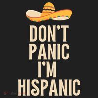 Dont Panic Im Hispanic Golf Towel thumb 3