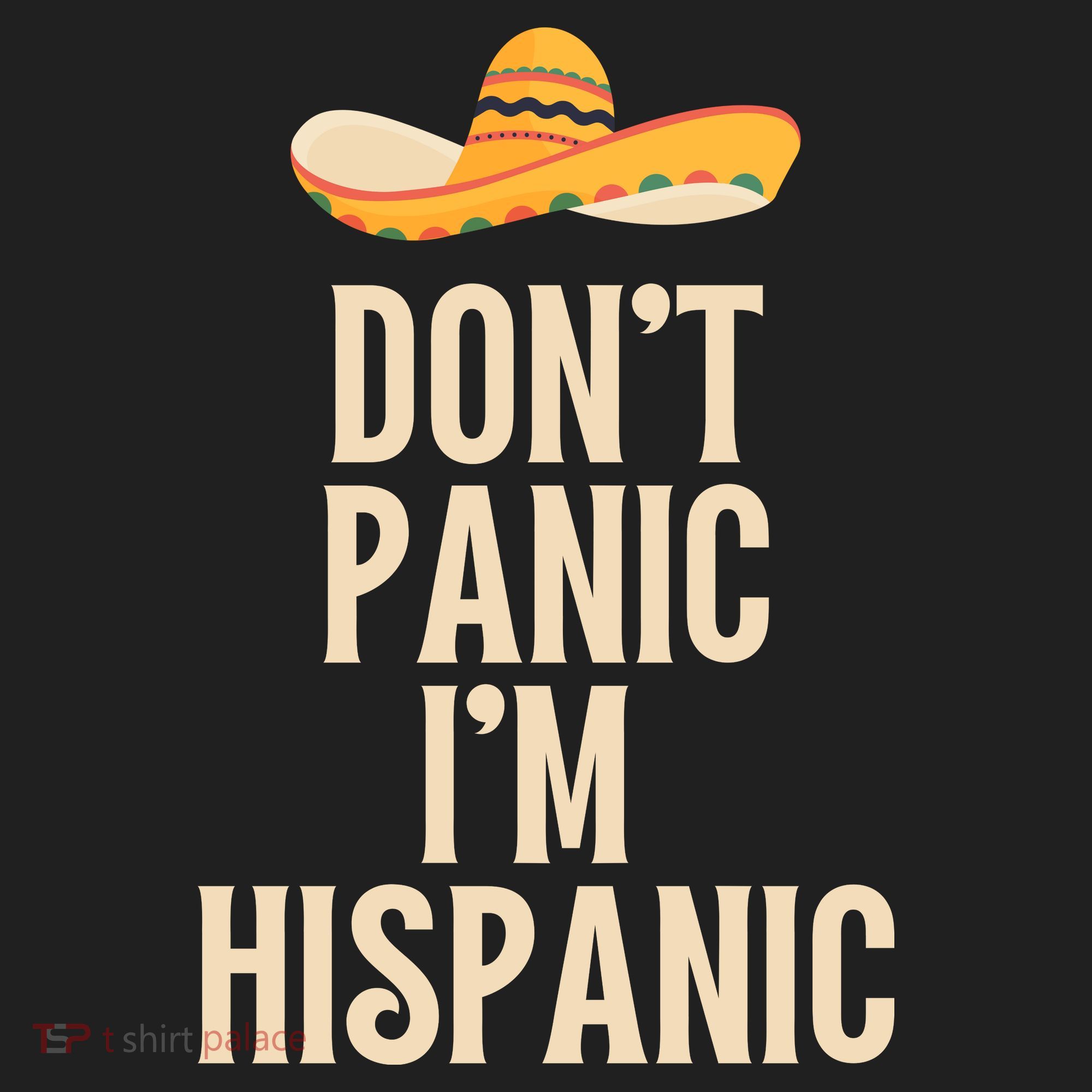 Dont Panic Im Hispanic Golf Towel