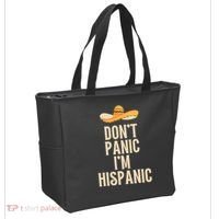 Dont Panic Im Hispanic Tote Bag thumb 2