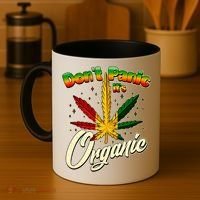 Dont Panic Its Organic Weed Marijuana Coffee Mug thumb 4