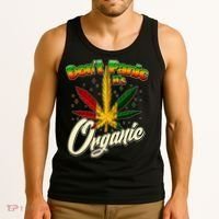 Dont Panic Its Organic Weed Marijuana Tank Top thumb 3