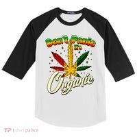 Dont Panic Its Organic Weed Marijuana Kids Colorblock Raglan Jersey thumb 0