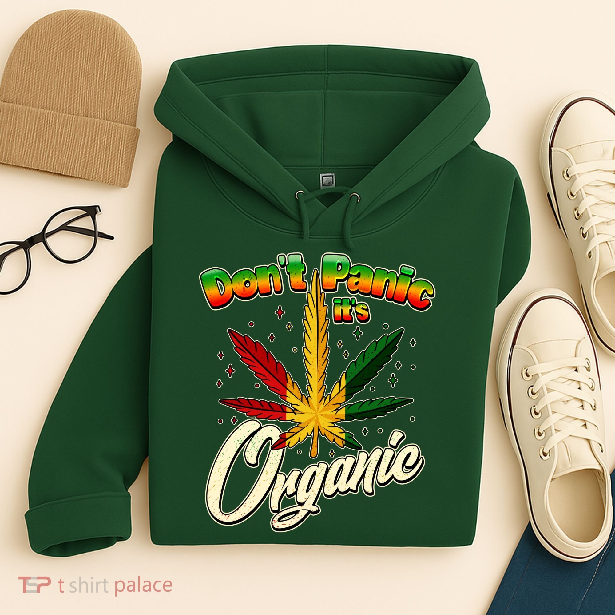 Dont Panic Its Organic Weed Marijuana Hoodie