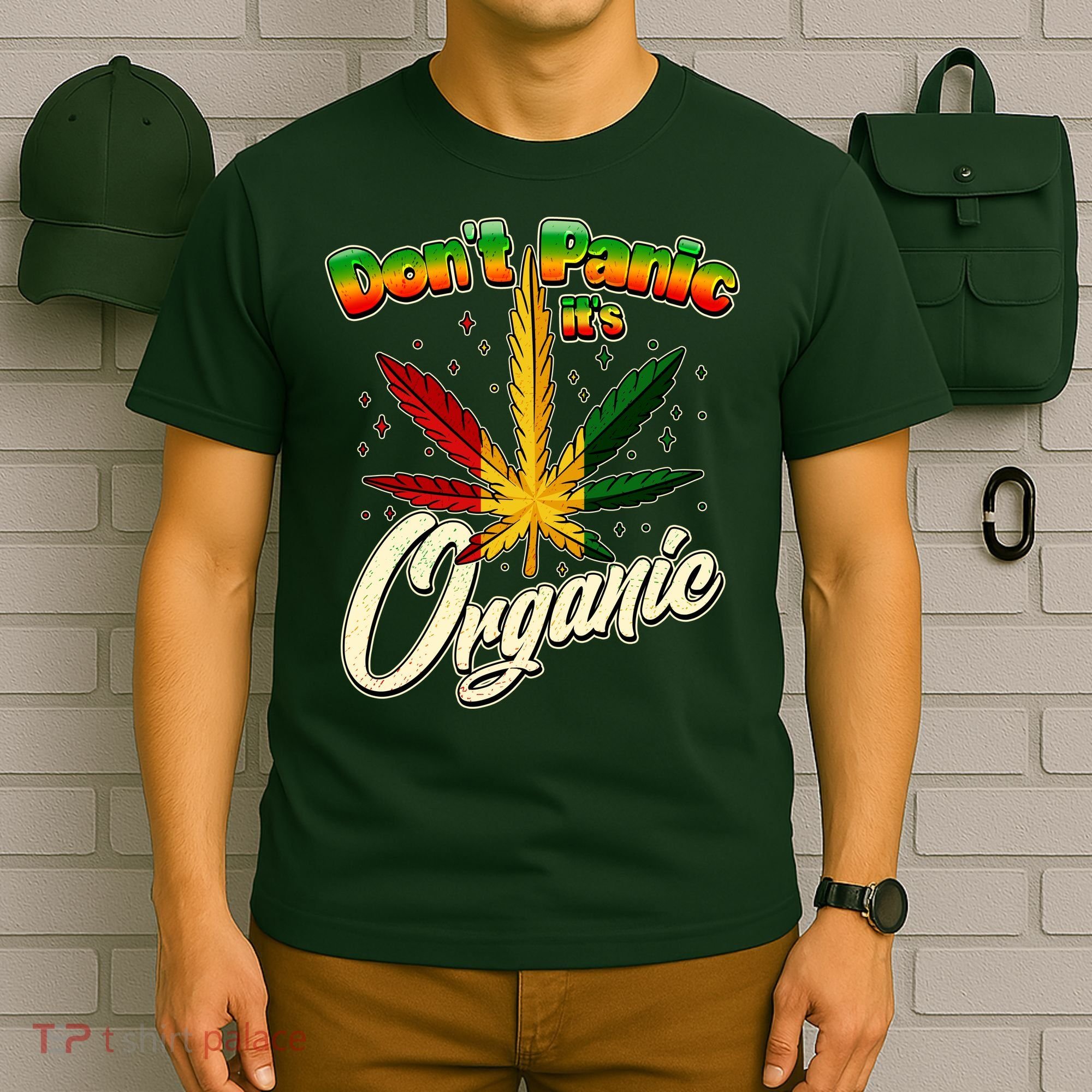 Dont Panic Its Organic Weed Marijuana T-Shirt