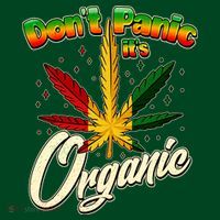 Dont Panic Its Organic Weed Marijuana Mousepad thumb 1